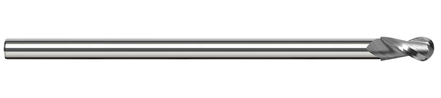 Picture of Harvey Tool 24713 3/16 D x 5/32 Shank Ball EM, 2 FL End Mill Standard Flute Standard Helix Carbide Uncoated Single End Ball NoseBall